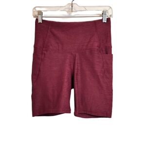 All In Motion High Rise Bike Shorts Burgundy Pink Small